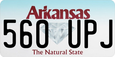 AR license plate 560UPJ