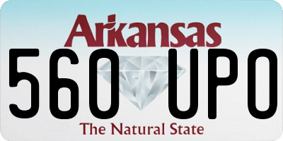 AR license plate 560UPO