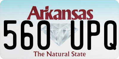 AR license plate 560UPQ