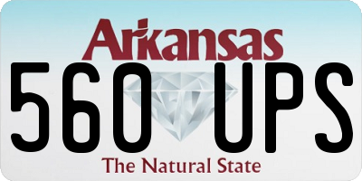 AR license plate 560UPS