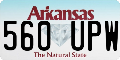 AR license plate 560UPW