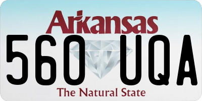 AR license plate 560UQA