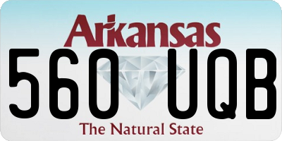 AR license plate 560UQB