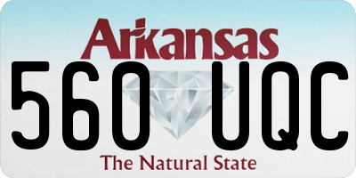 AR license plate 560UQC