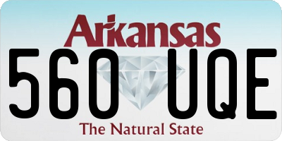 AR license plate 560UQE