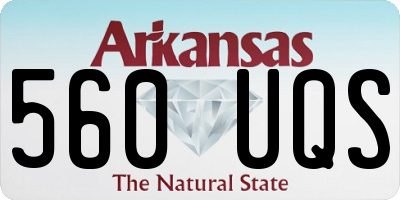 AR license plate 560UQS