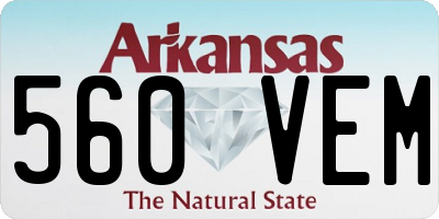 AR license plate 560VEM
