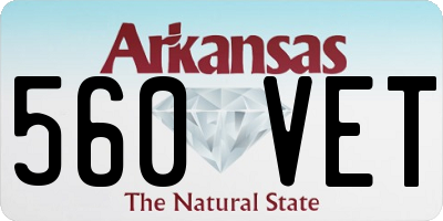AR license plate 560VET