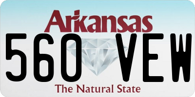 AR license plate 560VEW