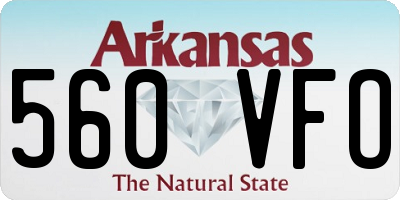 AR license plate 560VFO