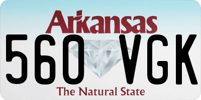 AR license plate 560VGK