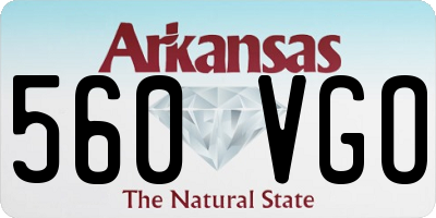 AR license plate 560VGO