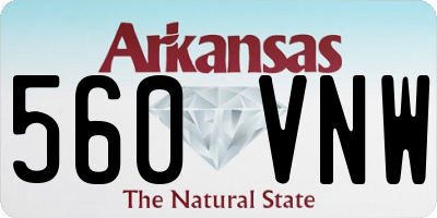 AR license plate 560VNW