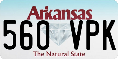 AR license plate 560VPK