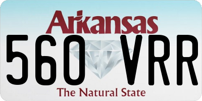 AR license plate 560VRR