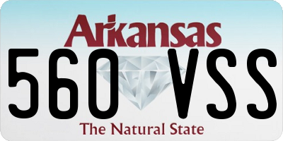 AR license plate 560VSS