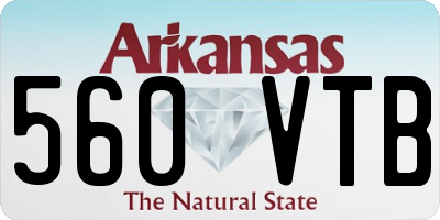 AR license plate 560VTB