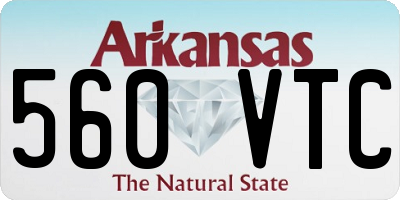 AR license plate 560VTC
