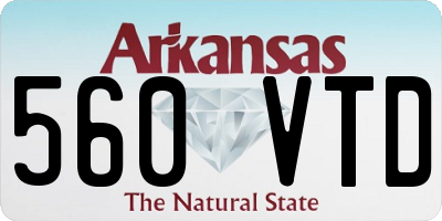 AR license plate 560VTD