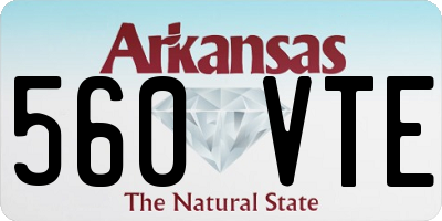 AR license plate 560VTE