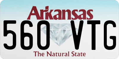 AR license plate 560VTG