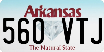 AR license plate 560VTJ