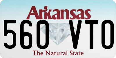 AR license plate 560VTO