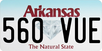 AR license plate 560VUE