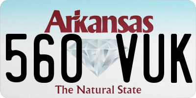 AR license plate 560VUK