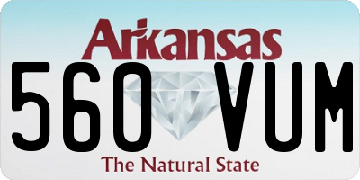 AR license plate 560VUM