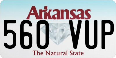 AR license plate 560VUP