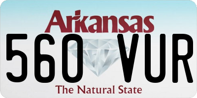 AR license plate 560VUR