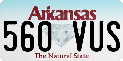 AR license plate 560VUS