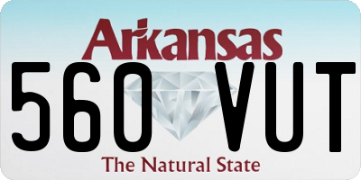 AR license plate 560VUT