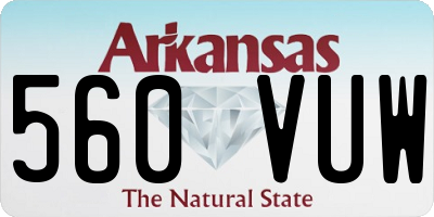 AR license plate 560VUW