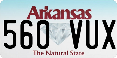 AR license plate 560VUX