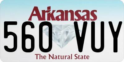AR license plate 560VUY