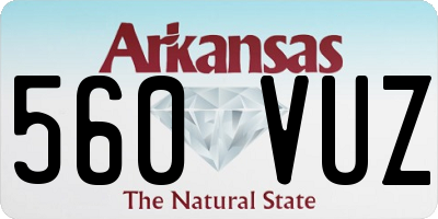 AR license plate 560VUZ