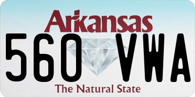 AR license plate 560VWA