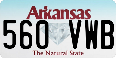 AR license plate 560VWB
