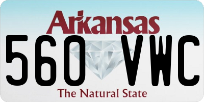 AR license plate 560VWC