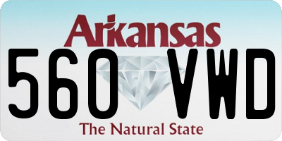 AR license plate 560VWD