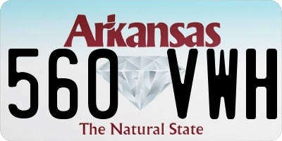 AR license plate 560VWH