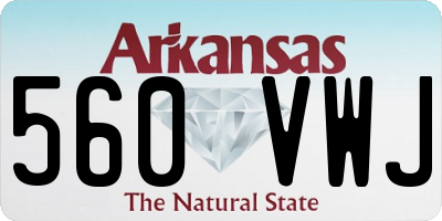 AR license plate 560VWJ
