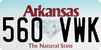 AR license plate 560VWK