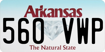 AR license plate 560VWP