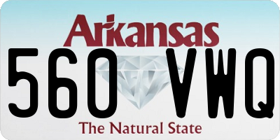 AR license plate 560VWQ