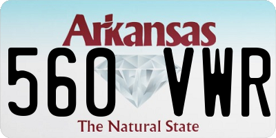 AR license plate 560VWR