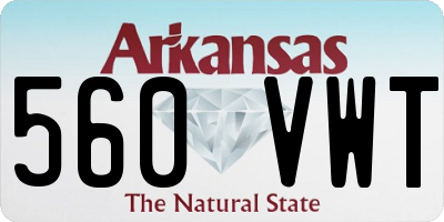 AR license plate 560VWT