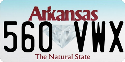 AR license plate 560VWX